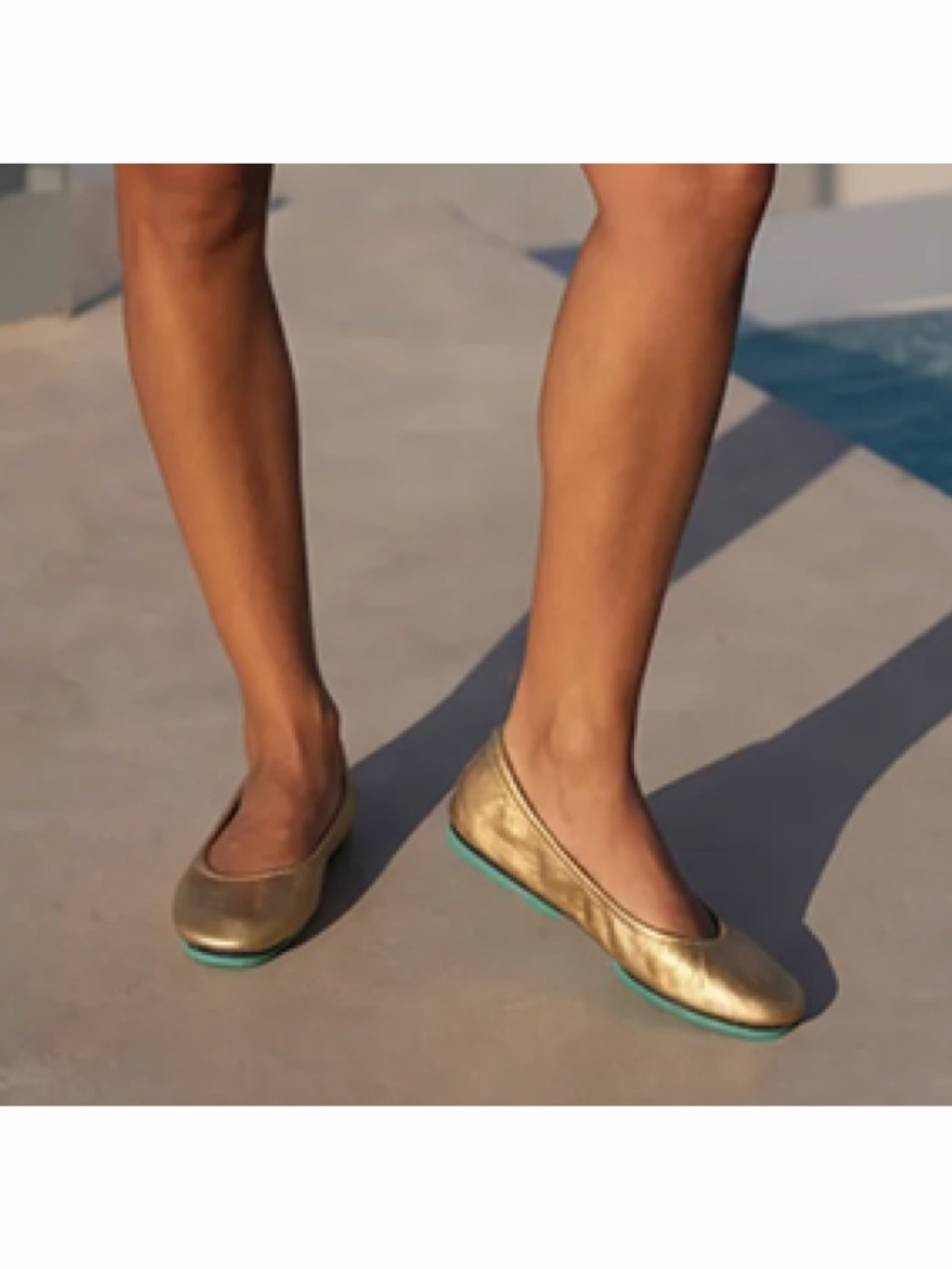 Tieks Women's Metallic Gold Ballet Flats Size 7